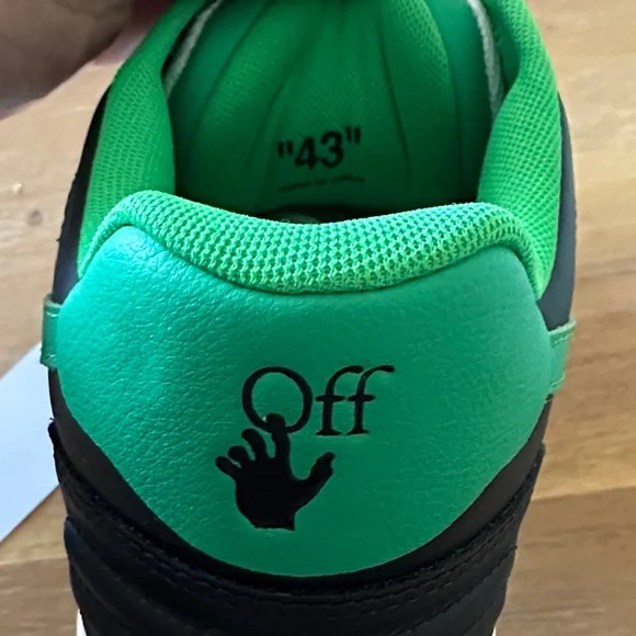 Off-White Black and Green Sneakers - Picture 6 of 11